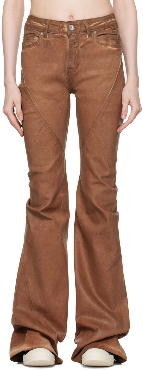 Kavbojke Rick Owens Bootcut Jeans Rjava | DS02D2302 HSCF