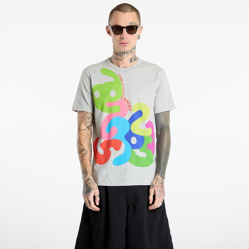 Majica Comme des Garçons Comme des Garçons SHIRT T-Shirt With Graphic Print Siva | FP-T003-W25 Black