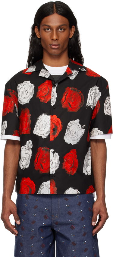 Srajce Marni Marni Mercury Print Poplin Bowling Shirt Črna | CUMU0349A0 UTC499, 0