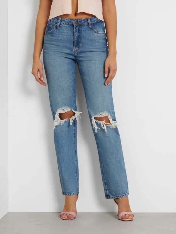 Kavbojke GUESS Relaxed Straight Denim Pant Modra | W4GA10D5BS0, 0