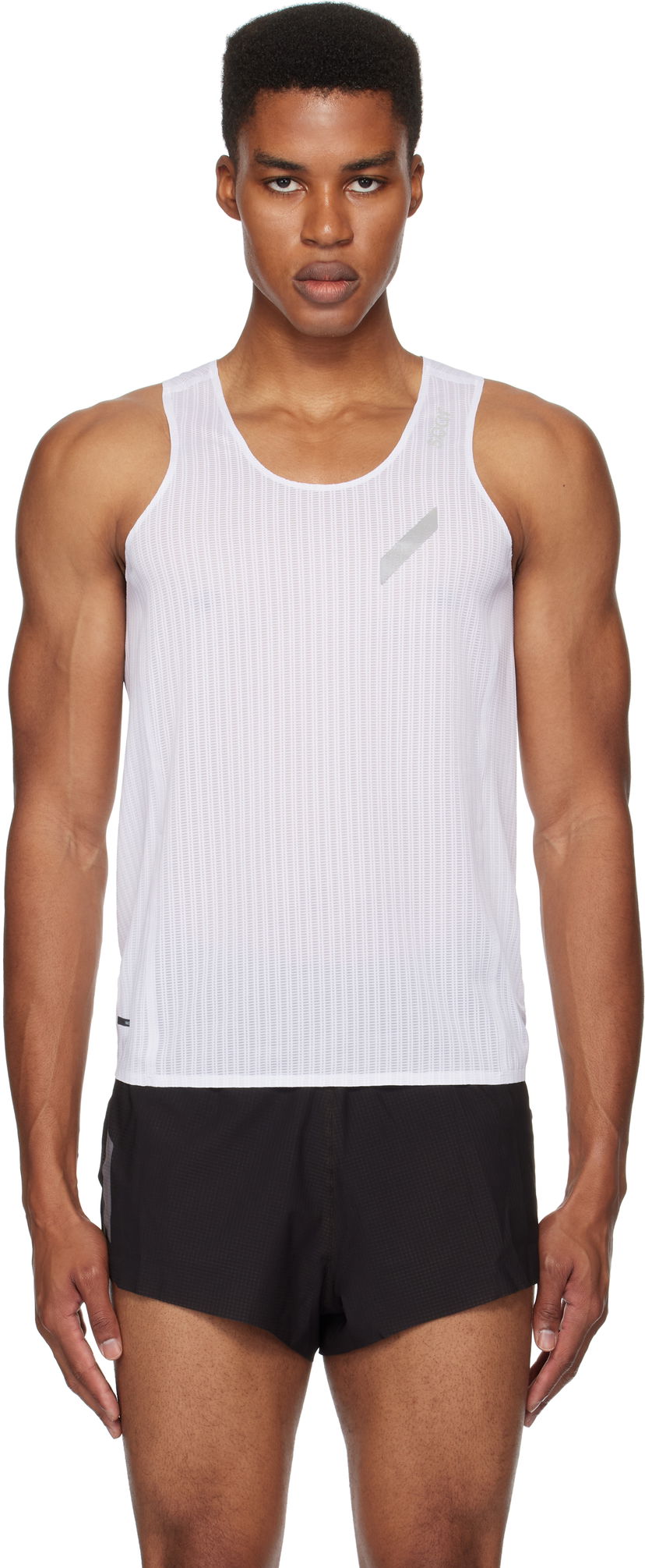 Majica brez rokavov Soar Running Soar Race Running Tank Top Bela | SV1M-W