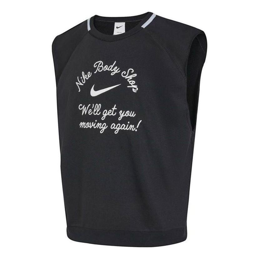 Majica brez rokavov Nike Sleeveless Fleece Fitness Top Črna | DX0883-010