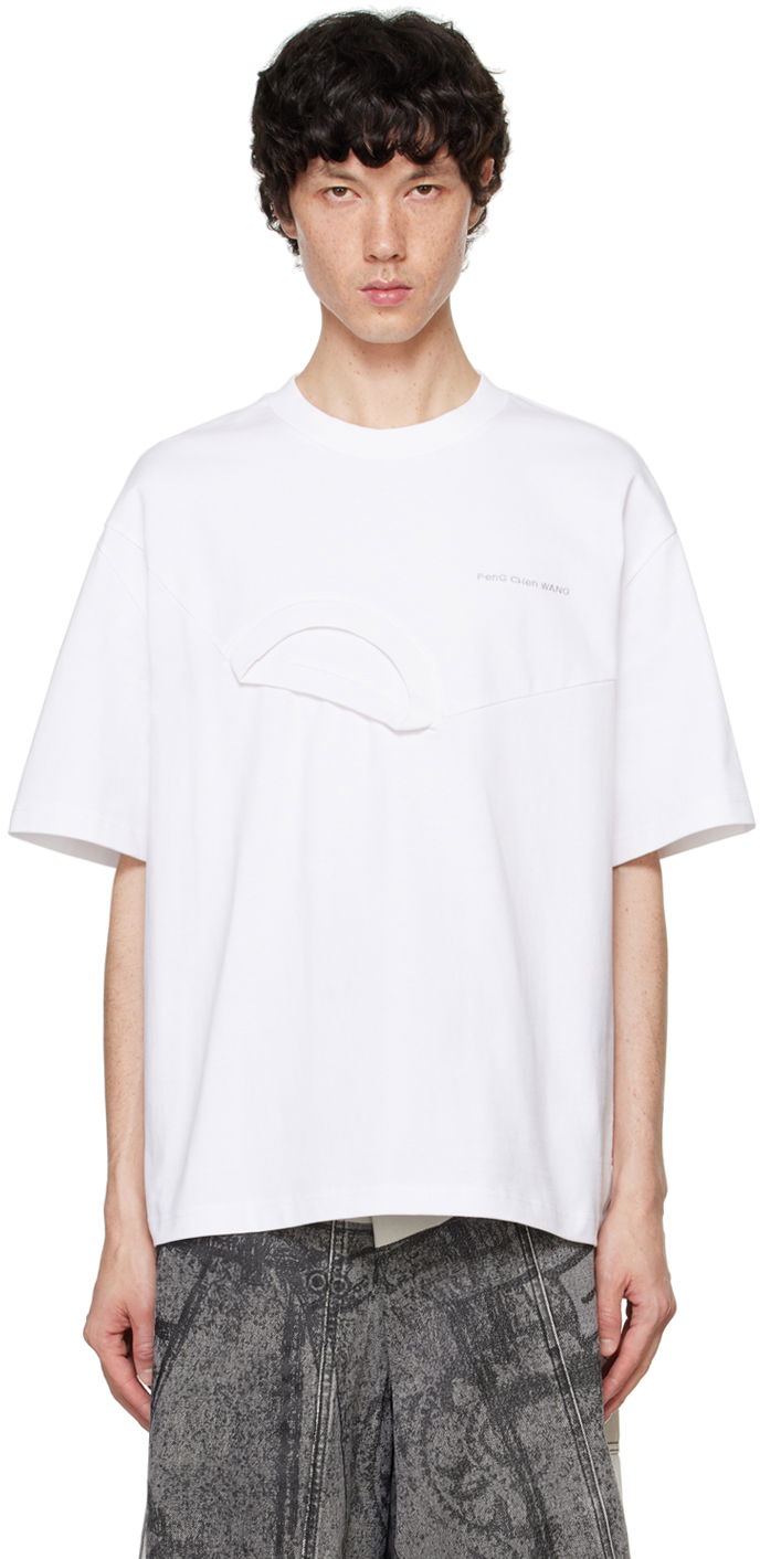 Majica Feng Chen Wang Feng Chen Wang Paneled Collar T-Shirt Bela | FF12TSH713