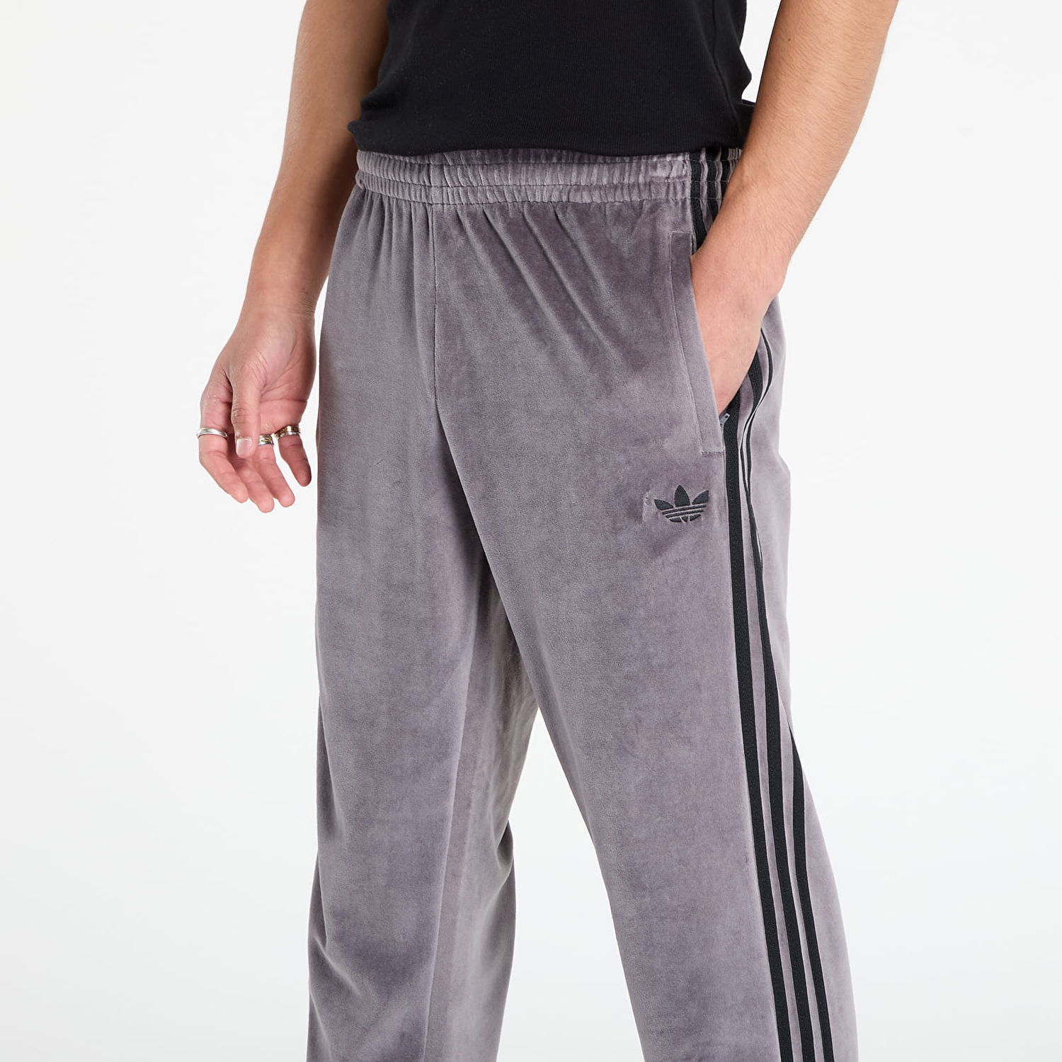 Trenirka adidas Originals adidas Adicolor SST Velour Track Pants Siva | JX1557, 1
