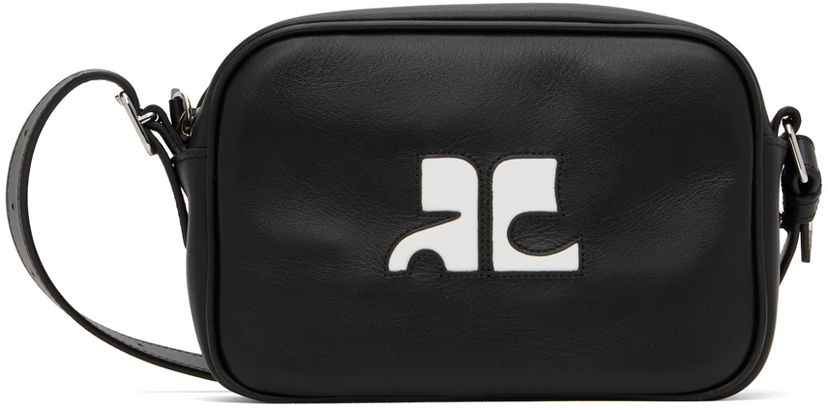 Torba za čez ramo Courrèges Courrèges Reedition Camera Bag Črna | PERGSA061CR0065