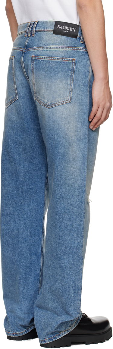 Kavbojke Balmain Balmain Loose-Fit Jeans Modra | EH1ML155DF44, 2