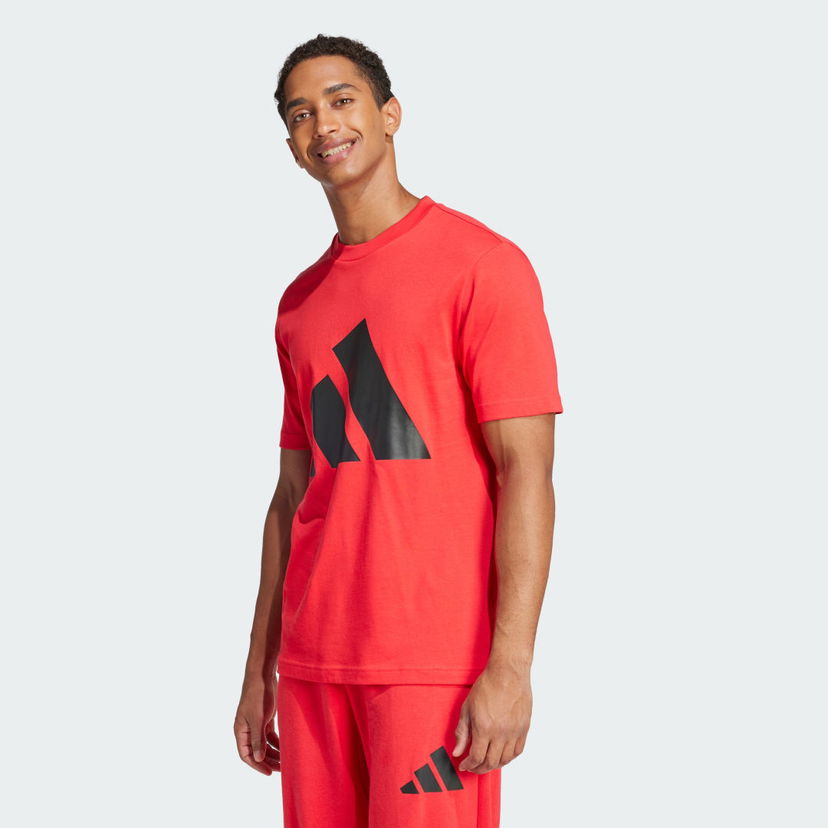 Majica adidas Performance Essentials Red T-Shirt With A Large Logo Rdeča | JE8934