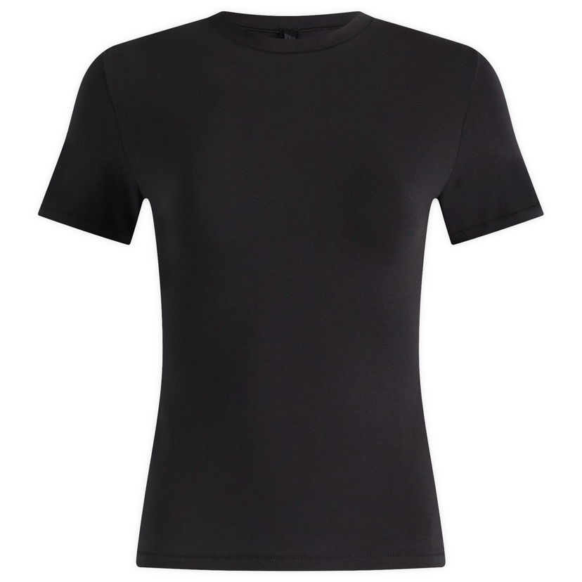 Majica SKIMS Cotton Jersey T-Shirt Size Large Črna | AP-TSH-0638-SOOT