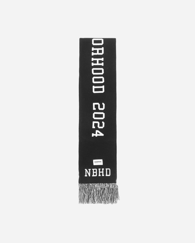 Šala Neighborhood Knitted Logo Scarf Črna | 24213NH-AC01 BK