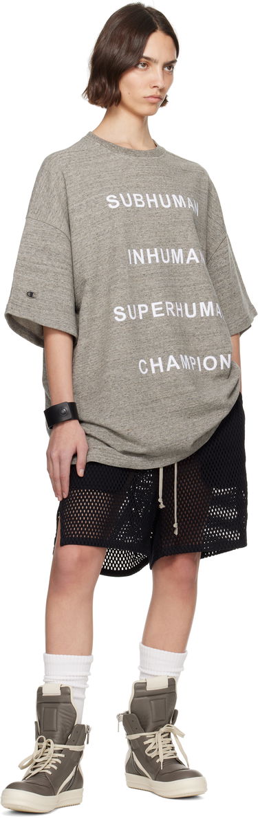Majica Rick Owens Rick Owens Champion Edition Tommy T-Shirt Siva | CW01E1674 CHMJ, 3