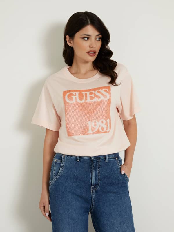 Majica GUESS Front Logo Bela | W4GI16I3Z14, 0