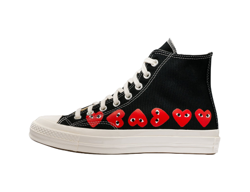 Superge in čevlji Converse Comme des Garcons x Chuck Taylor All Star 70 Hi PLAY "Multi-Heart Black" Črna | A08147C/AZ-K127-001-1