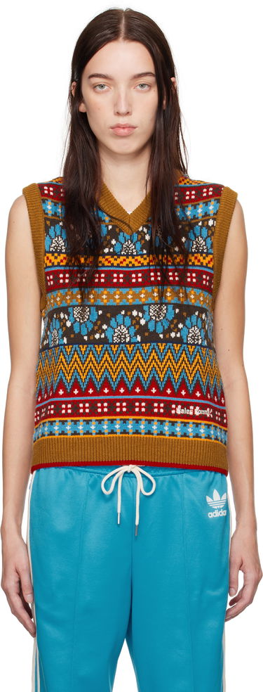 Telovnik Wales Bonner Wales Bonner Knit Vest Rjava | JE5983, 0