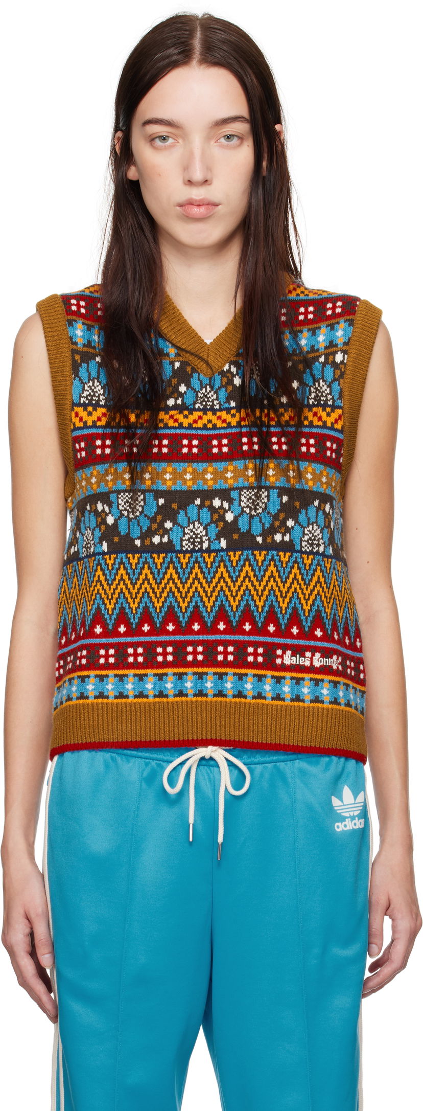 Telovnik Wales Bonner Wales Bonner Knit Vest Rjava | JE5983