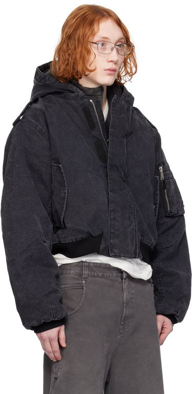 Bomber jakna Entire Studios Entire Studios W2 Denim Hooded Bomber Jacket Črna | ES2307IR, 1