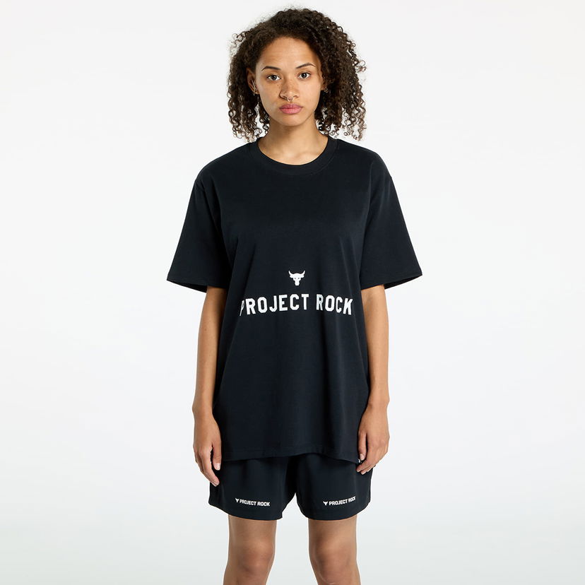 Majica Under Armour Project Rock Campus Q3 T-Shirt Black/ White Črna | 1386440-001