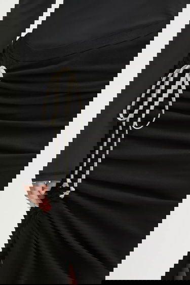 Krila Rick Owens Rick Owens DRKSHDW Soft Edfu Long Maxi Skirt Črna | DS02E7337.JDB, 3