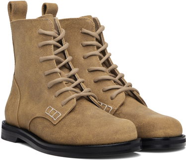 Superge in čevlji JW Anderson JW Anderson Suede Lace-Up Ankle Boots with Contrast Stitching Bež | BT0107-LA0319, 3