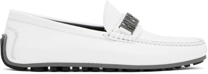 Oblačila Moschino Moschino Driver Loafers Bela | MB10020G0IGE010B