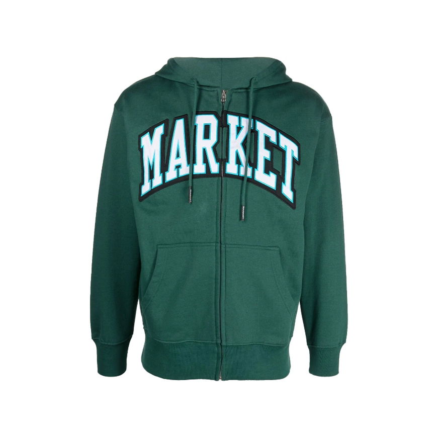 Pulover MARKET Arc Zip-Up Hoodie Zelena | 397000384-2, 0