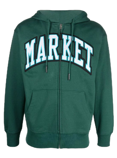 Pulover MARKET Arc Zip-Up Hoodie Zelena | 397000384-2