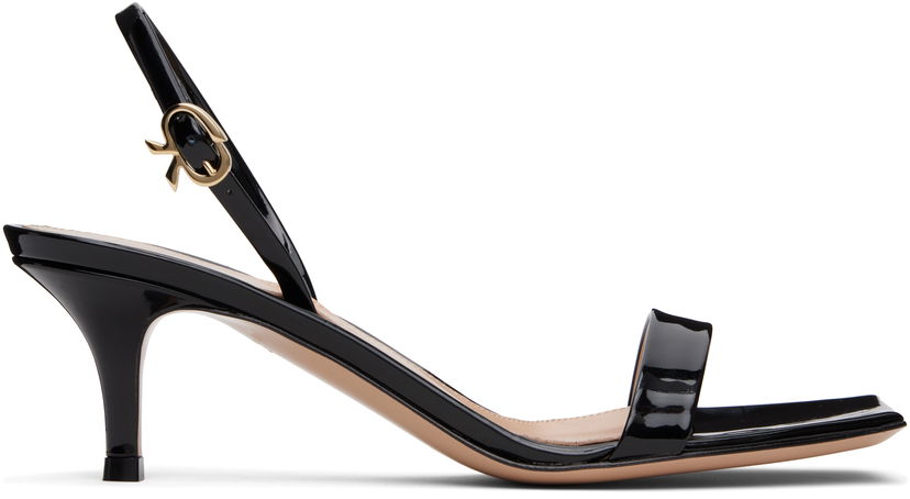 Modni dodatki Gianvito Rossi Gianvito Rossi Ribbon Kitten Heel Sandals Črna | G32091-55RIC-VER