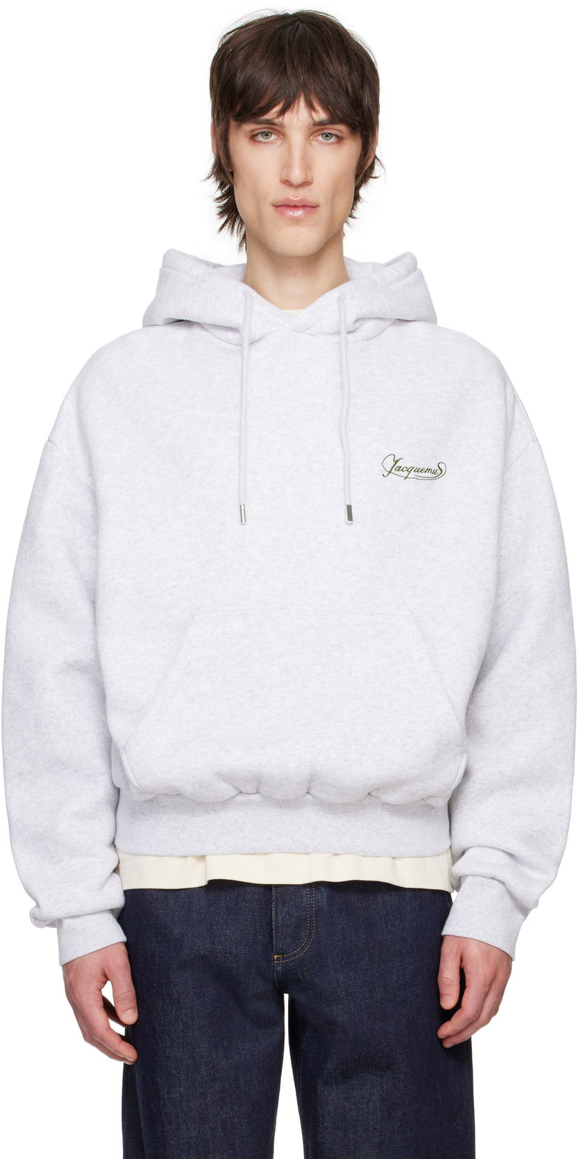 Pulover Jacquemus Jacquemus 'The Corto' Hoodie Siva | 25E255JS307-2465
