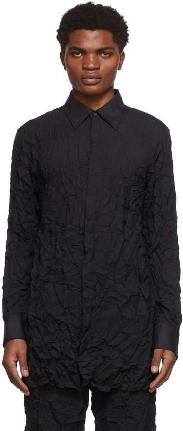 Srajce Dion Lee Crinkle Button-Up Shirt Črna | C5017S22, 0