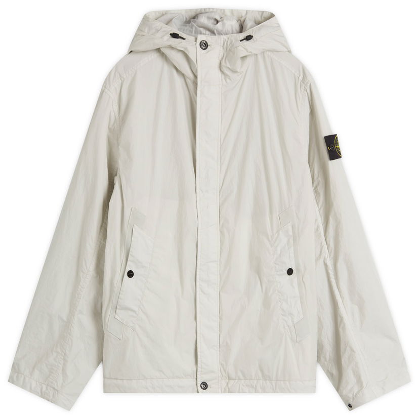 Vetrovka Stone Island Crinkle Reps Hooded Jacket Bela | K1S154100092-V0041