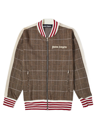 Bomber jakna Palm Angels Checked Track Bomber Jacket Rjava | PMBD035F22FAB0016003