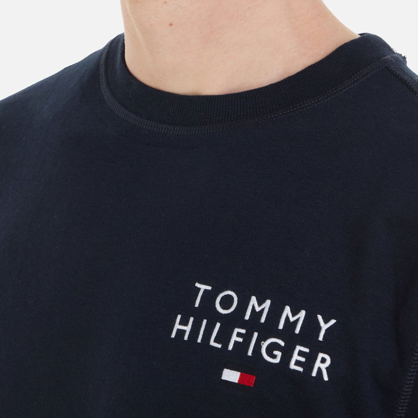 Pulover Tommy Hilfiger Cotton Logo Črna | UM0UM02878DW5
