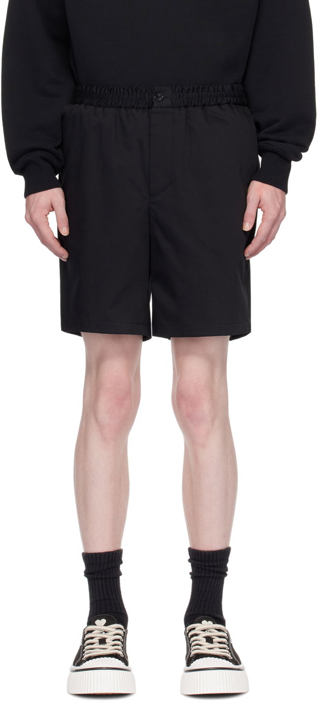 Kratke hlače AMI Paris Elasticized Waist Shorts Črna | HSO303.CO0009, 0