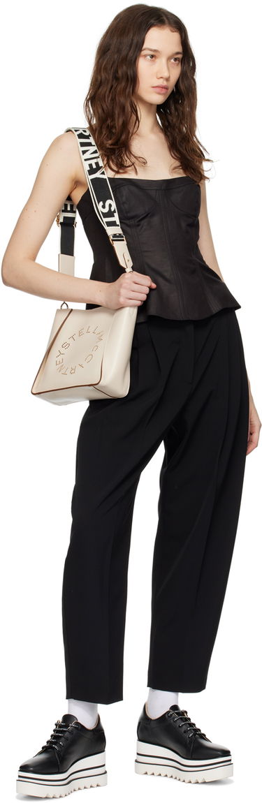 Majica brez rokavov Stella McCartney Peplum Camisole Črna | 6T01583DU401, 3