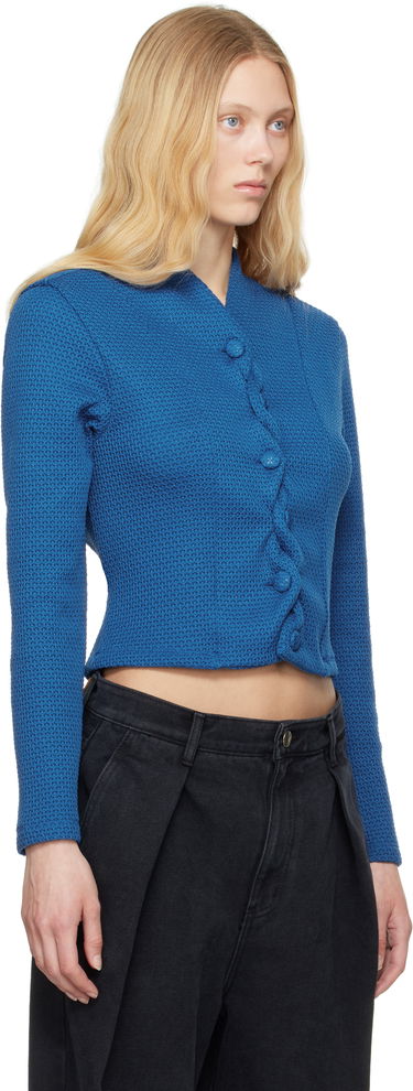 Pleteni pulover ADER ERROR ADER error 62 Cropped Cardigan Modra | BO01SSKT0702BL, 4