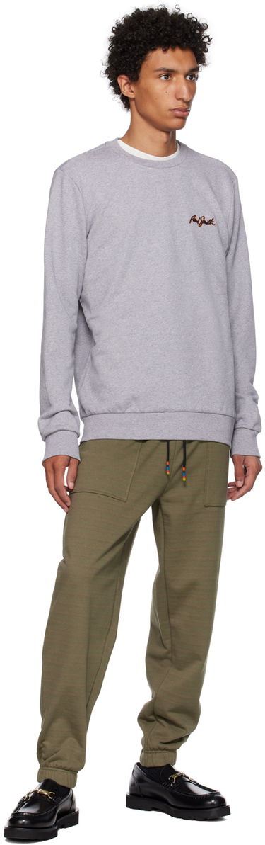 Pleteni pulover Paul Smith Paul Smith Embroidered Sweatshirt Siva | M1R-302S-LP3994, 3