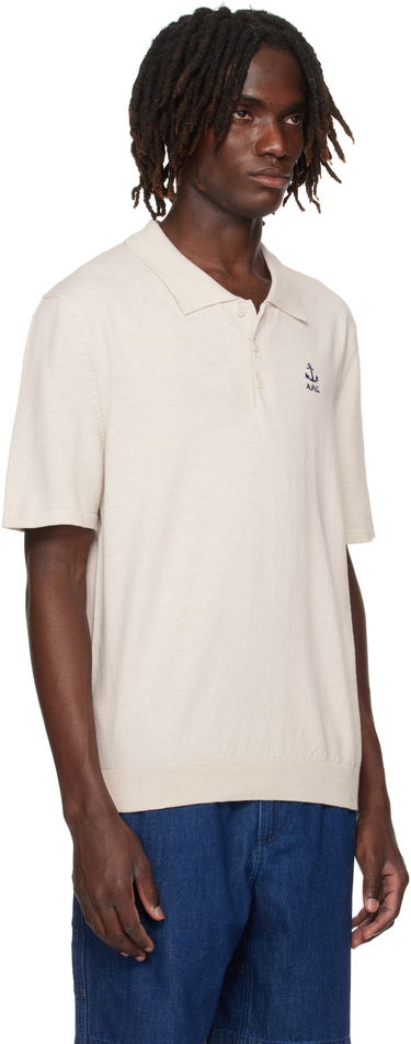 Polo majica A.P.C. A.P.C. Octave Knit Polo Bež | COGDK-H23415, 1