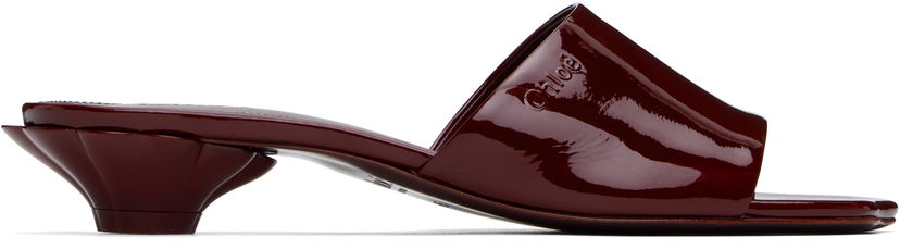 Superge in čevlji CHLOÉ Chloé Flower Heel Sandals Bordo | CHC25U09USG