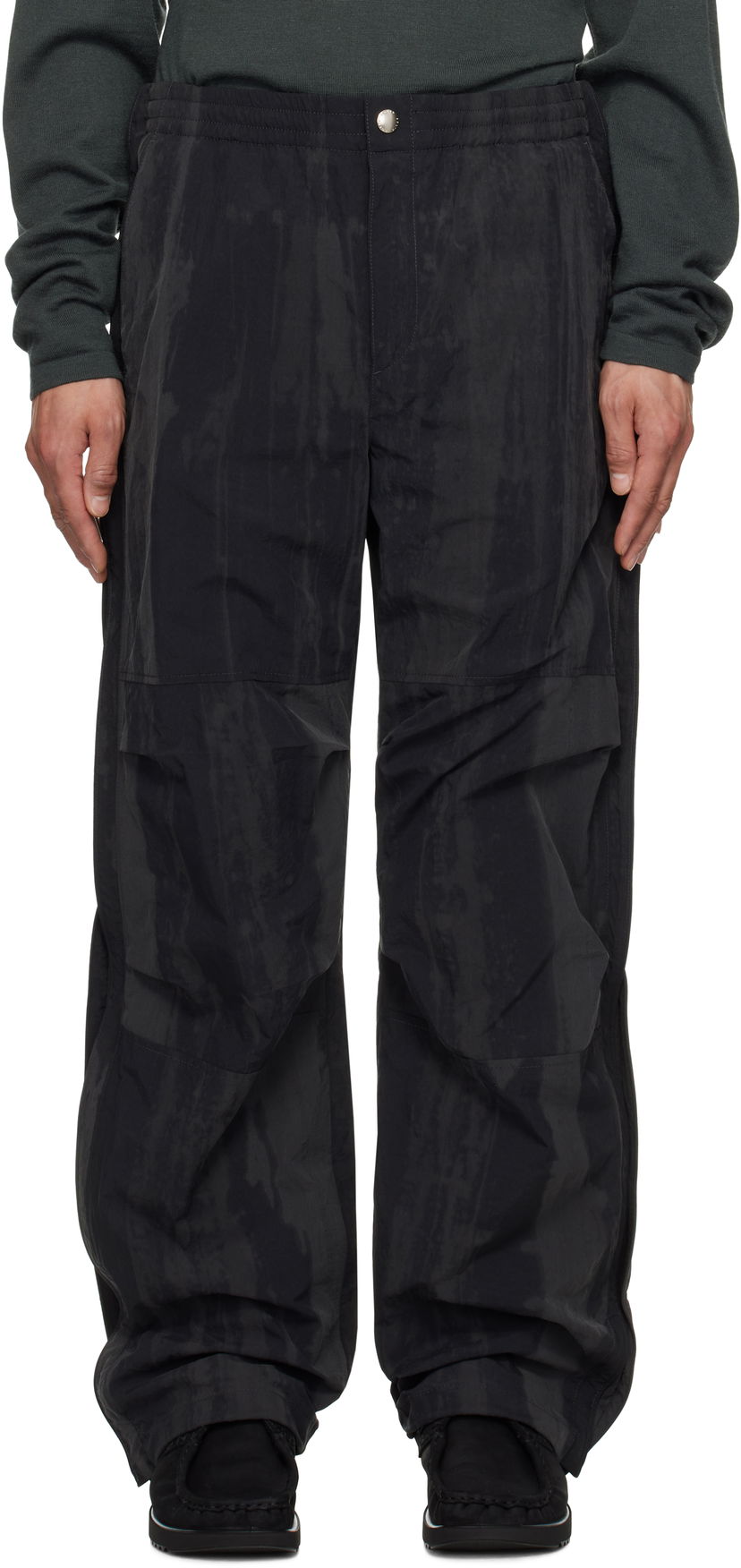 Hlače Solid Homme Solid Homme String Detail Trousers Črna | S251PT31