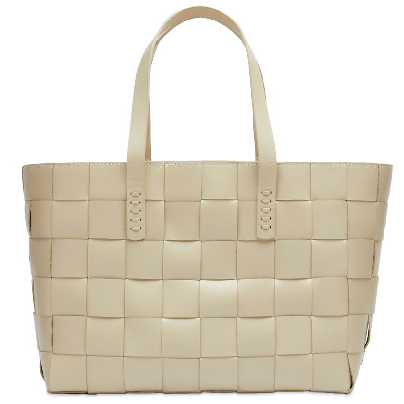 Tote bag Dragon Diffusion Woven Leather Tote Bag Bež | 8151-PEARL