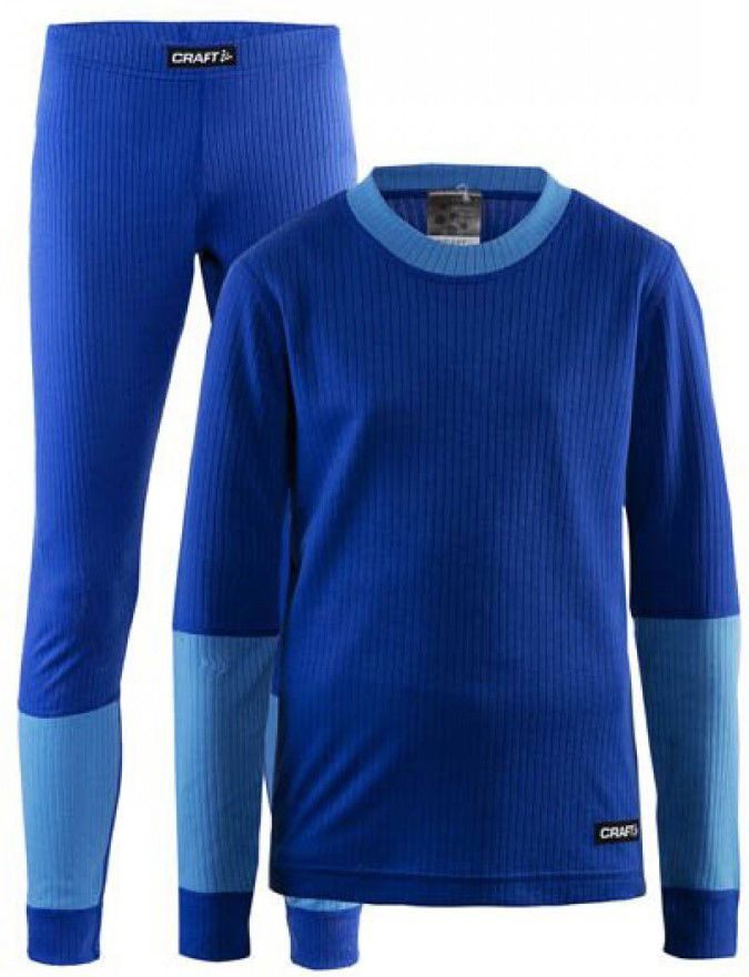 Pižame Craft Craft Baselayer Junior Set Modra | 1905355-386355