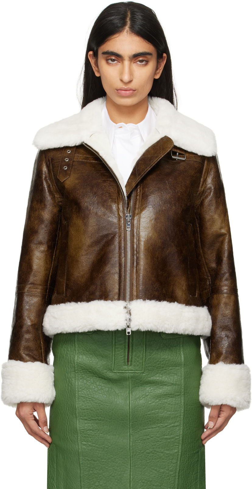 Bomber jakna STAND STUDIO Lorelle Faux-Shearling Jacket Rjava | 61055-9158