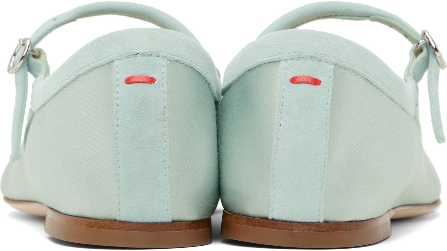 Oblačila Aeyde Aeyde Uma Satin Toe-Cap Ballerina Flats Turkizna | A11-FL-RKLS08FL169-SS25-1017-067, 1