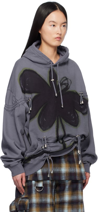 Pulover Collina Strada Collina Strada Burst Hoodie with Drawstrings Siva | XX8012, 1