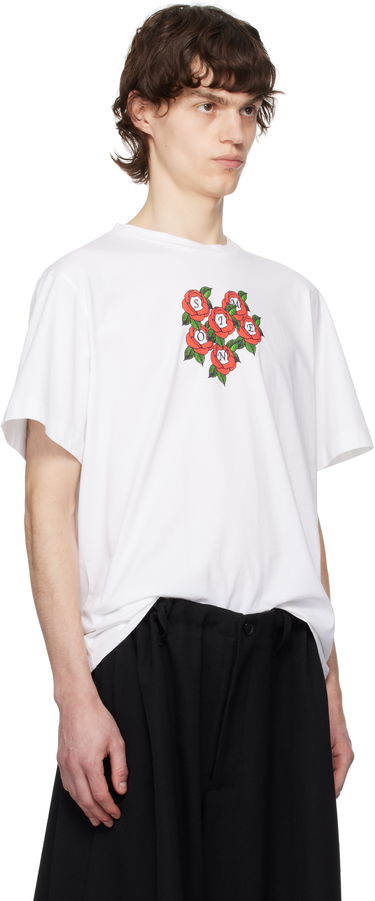 Majica Simone Rocha Simone Rocha Cluster Rose Logo Print T-Shirt Črna | 5195P36P37-M 0569, 4