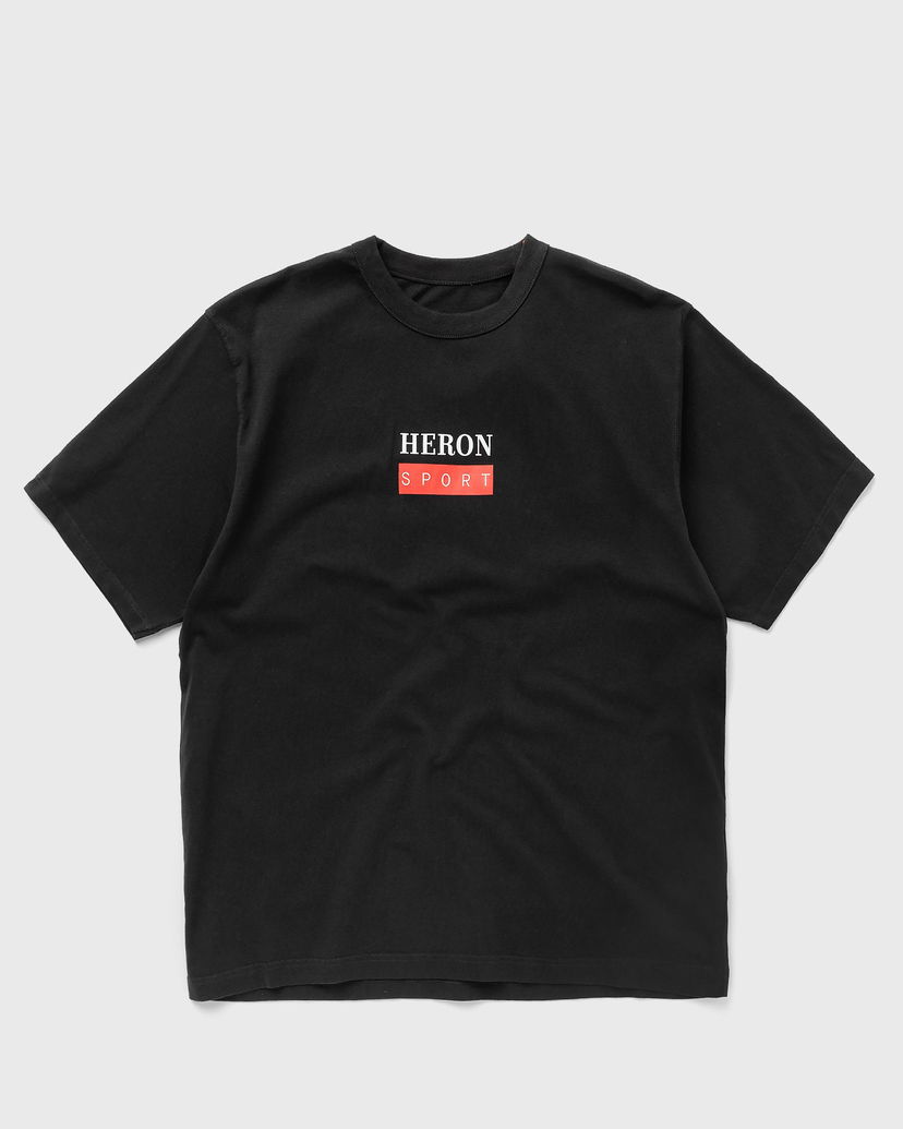 Majica HERON PRESTON Sport Print Black T-Shirt Črna | HMAA032S23JER0101025