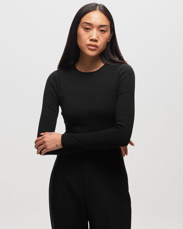 Majica Samsoe Samsoe Samsøe & Samsøe ALEXA Long Sleeve T-Shirt XL Črna | F00013150-BLACK, 1