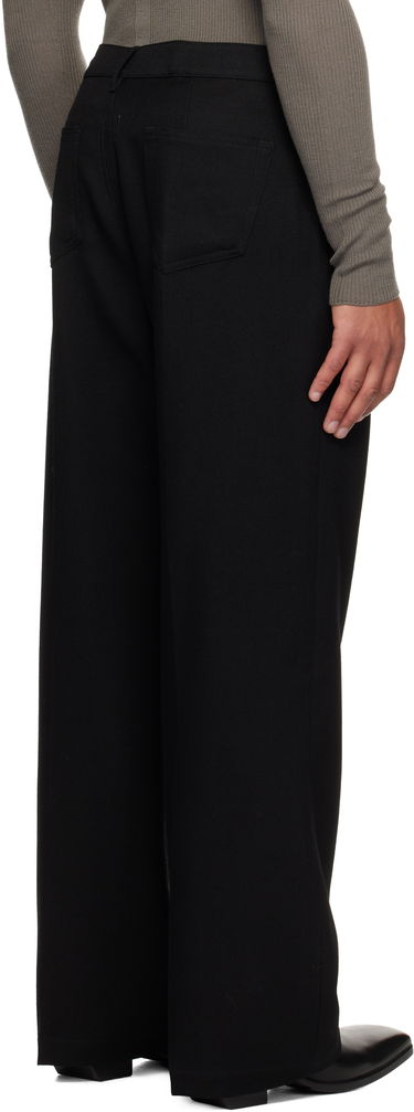 Hlače Rick Owens Concordians Geth Wide-leg Twill Trousers Črna | RU02E1333 WD, 2