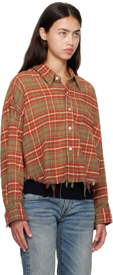 Srajce R13 R13 Drop Neck Cropped Plaid Shirt Večbarvna | R13WR150-R563B, 1