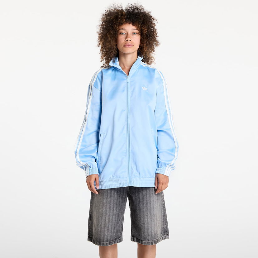 Jakna adidas Originals adidas Originals Satin Firebird Ruffle Track Jacket Modra | KC8811