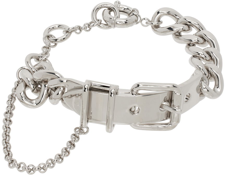 Zapestnica Acne Studios Buckle Chain Bracelet Siva | C50414-, 0